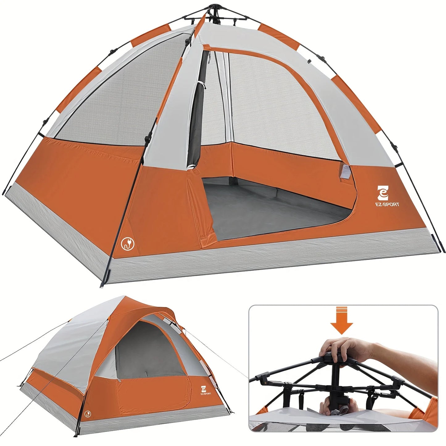 Unp Pop Up Camping Tent Instant Setup Removable Rain Fly