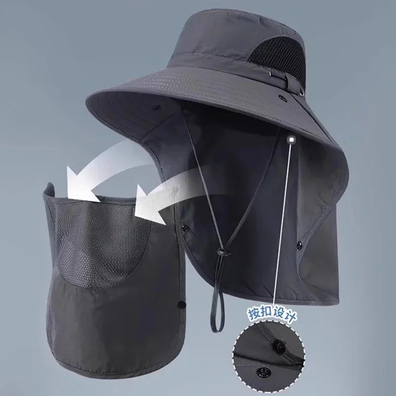 CN UV Protection Outdoor Sun Hat For Men Women Fisherman