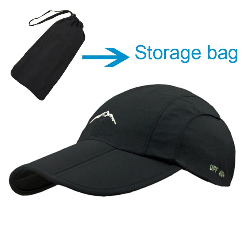 Unisex Quick Drying Outdoor Baseball Cap Foldable Waterproof Sun Protection