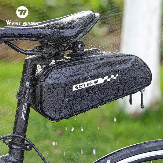 West Biking Waterproof Hard Shell Bicycle Saddle Bag MTB Road