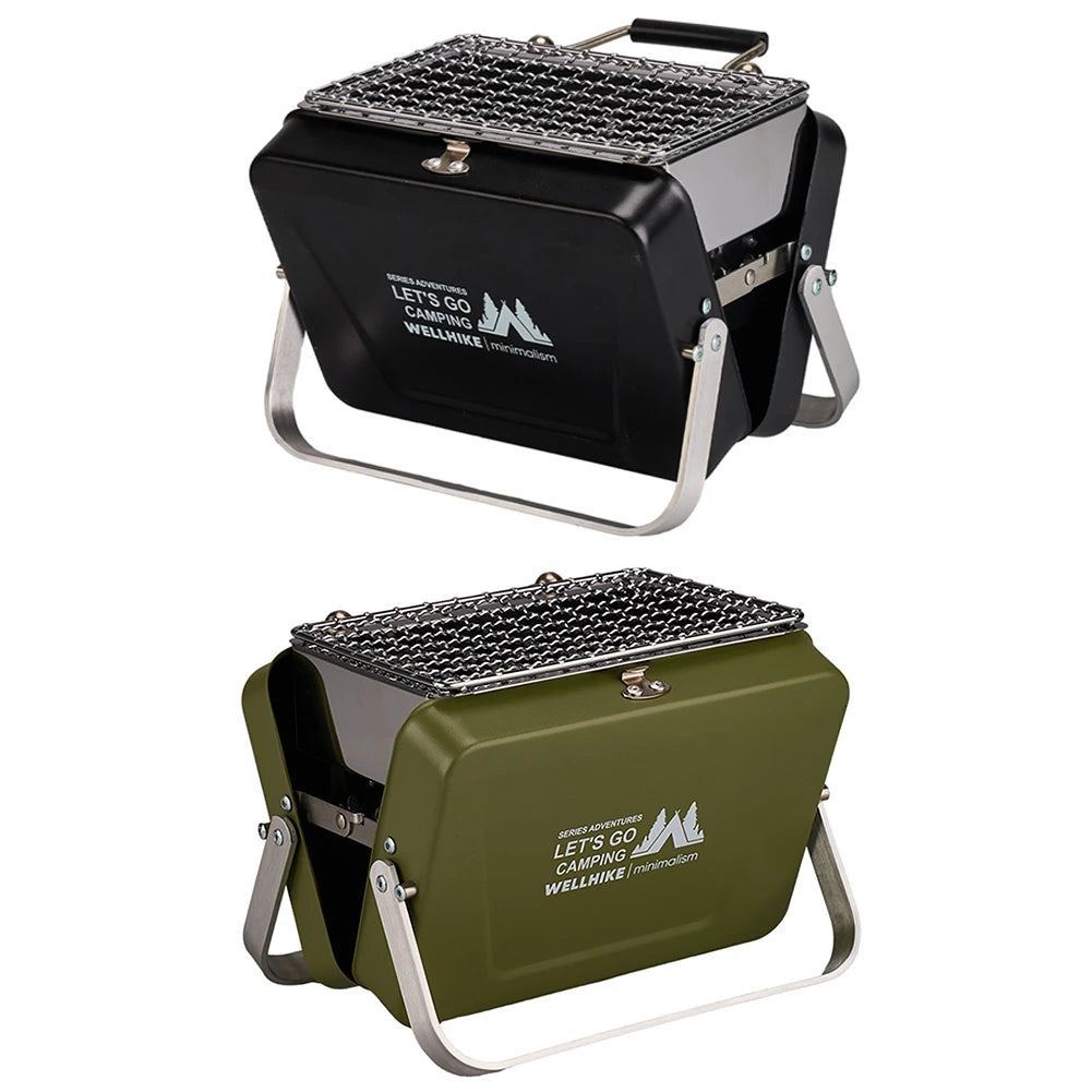 Portable Camping Stove With Handle Stainless Steel Outdoor Grill