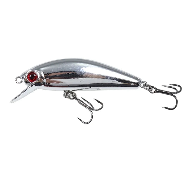 1pcs 5.5cm/6.5g Mini Laser Hard Minnow Sinking Bait Wobbler Jerkbait Crank Fishing Lures Hook Bass Pesca Fresh Saltwater Tackle