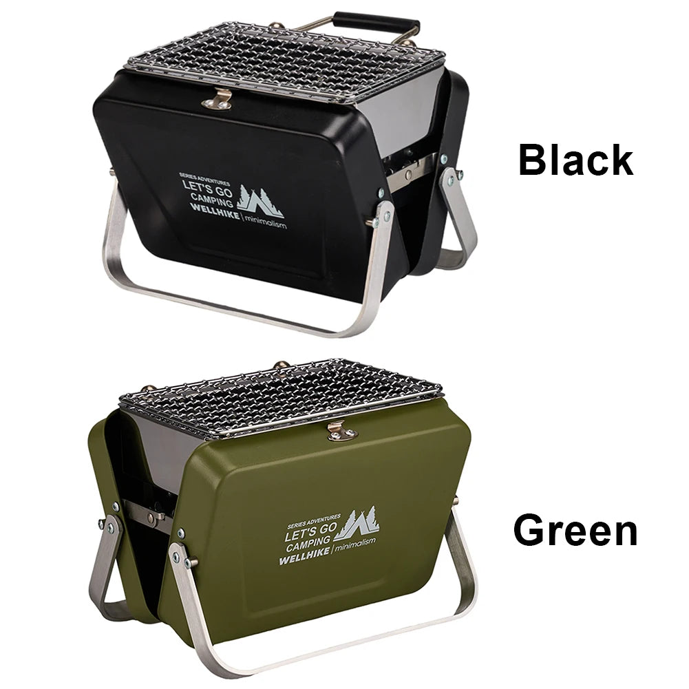 Portable Camping Stove With Handle Stainless Steel Outdoor Grill