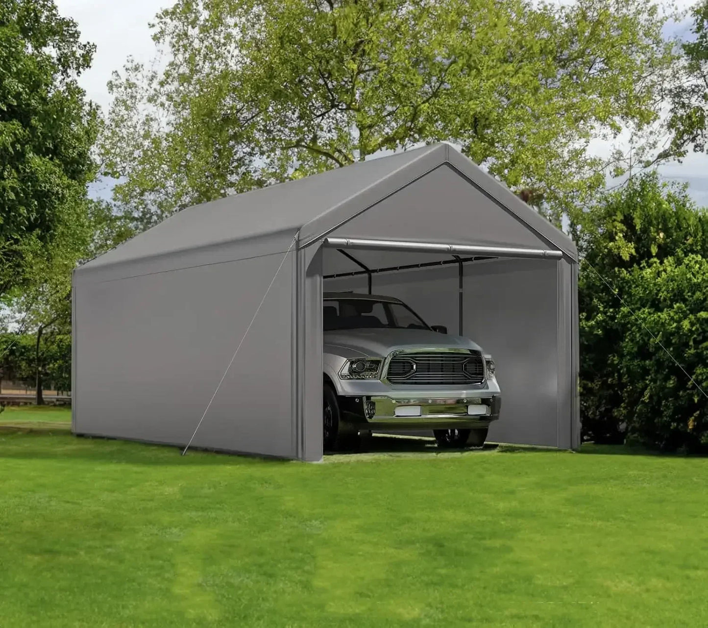 XMSJ Heavy Duty Carport Canopy Storage Shed Portable Garage