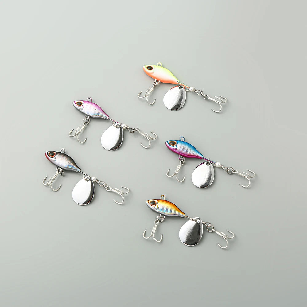 Long Shot Rotating Vibration Bait Spinner Tail Spoon Lure