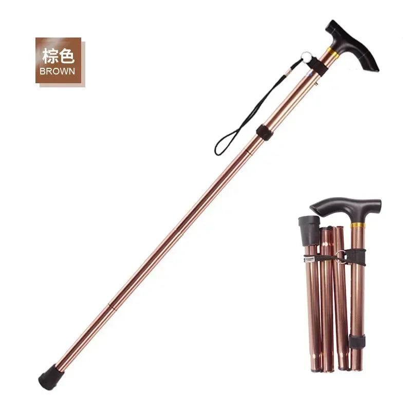 Noocuxuekon Adjustable Telescopic Folding Aluminum Walking Stick