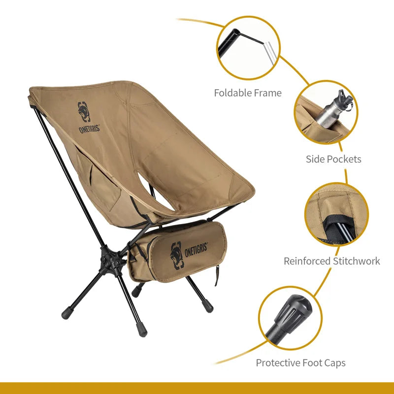 OneTigris Portable Multicam Folding Camping Chair For Outdoors