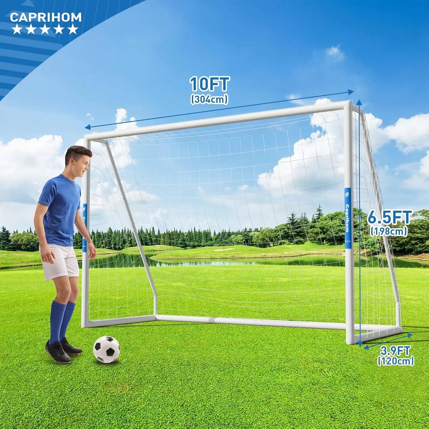 XMSJ Backyard Soccer Goals With Nets Training Equipment