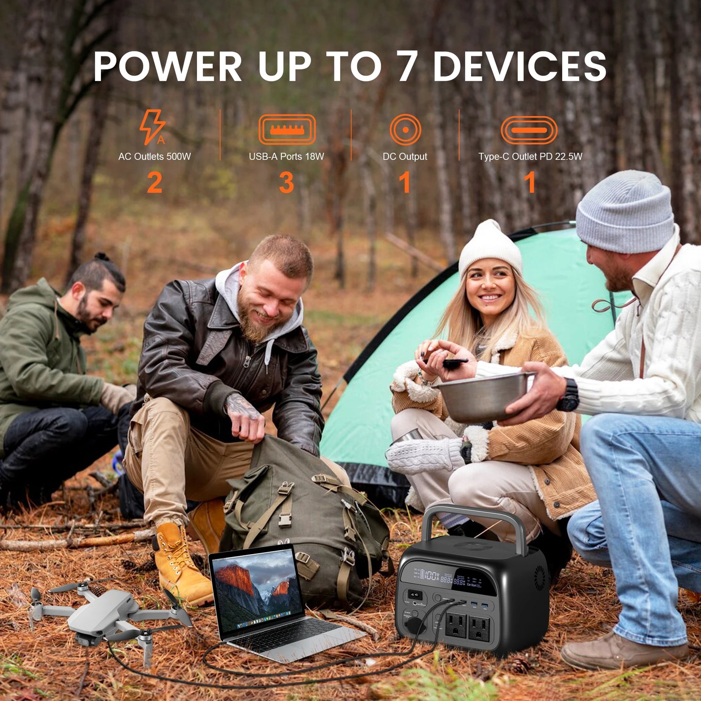 CTOLITY AP400 500W Solar Generator Portable Power Station