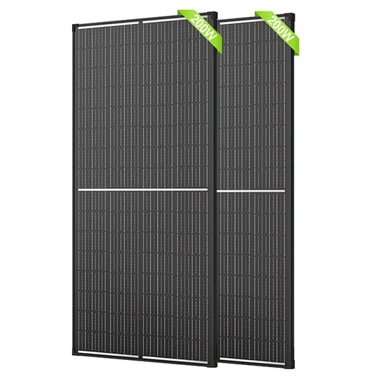 WERCHTAY 12V 200W/400W Monocrystalline Solar Panel Module Off Grid PV Power For Vehicles, RV Camper Camping Boat Shed Farm