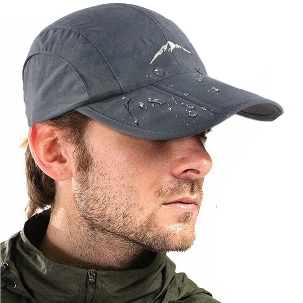 Unisex Quick Drying Outdoor Baseball Cap Foldable Waterproof Sun Protection