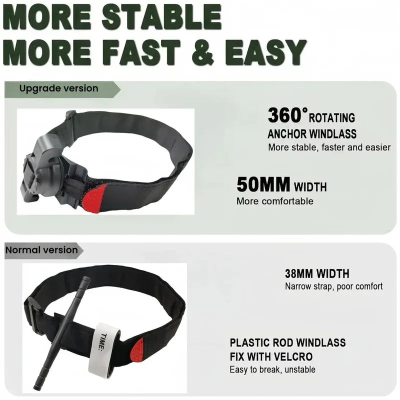 Emergency Survival Gear Tourniquet For Fast Bleed Stop Outdoor Prep