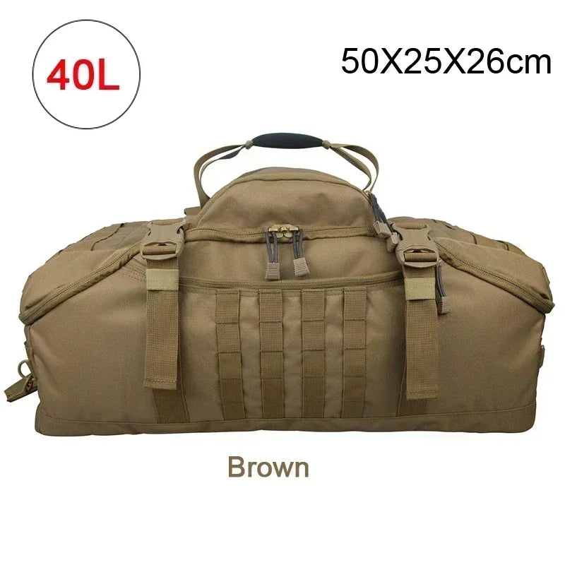LQARMY Molle Tactical Duffle Bag For Camping And Hiking