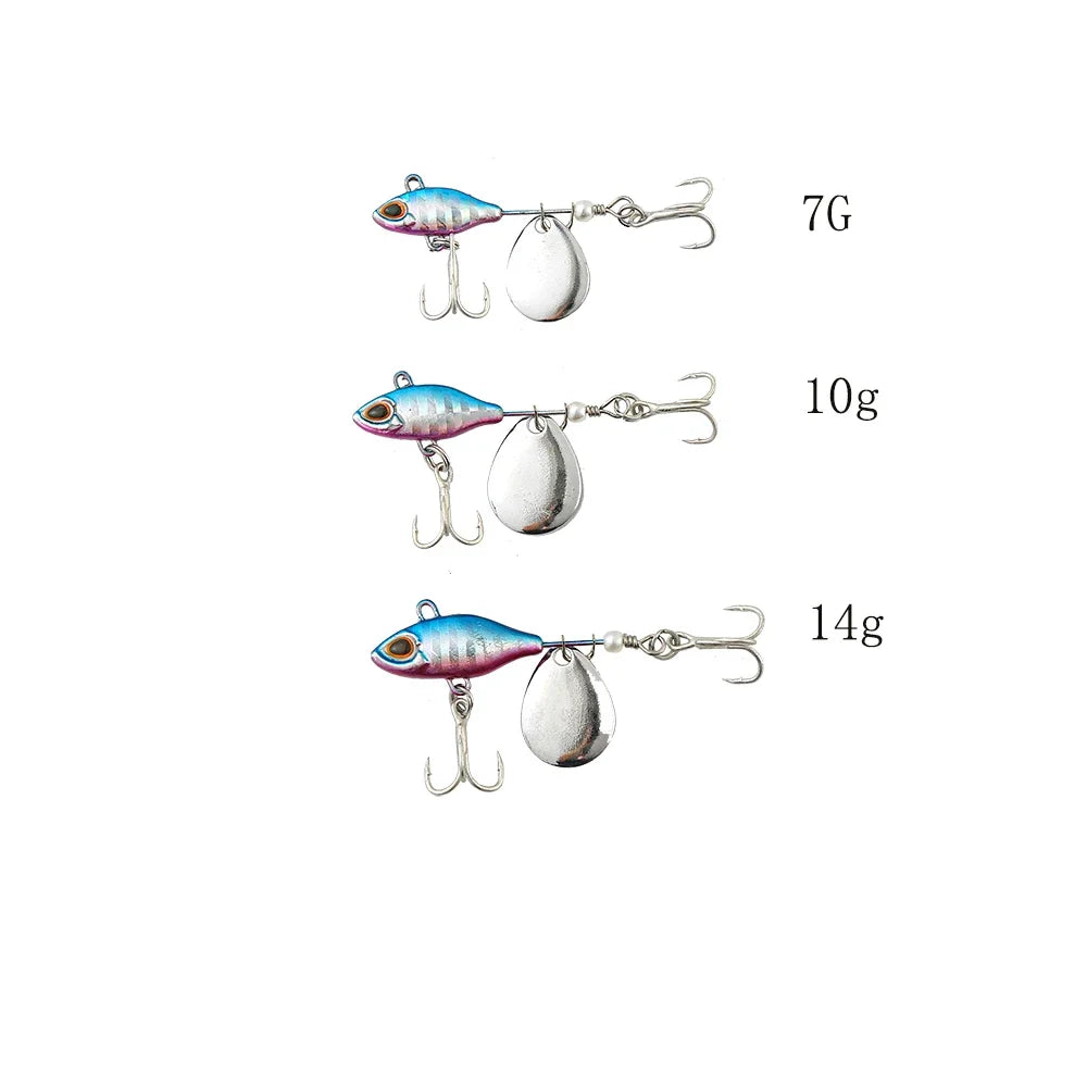 Long Shot Rotating Vibration Bait Spinner Tail Spoon Lure
