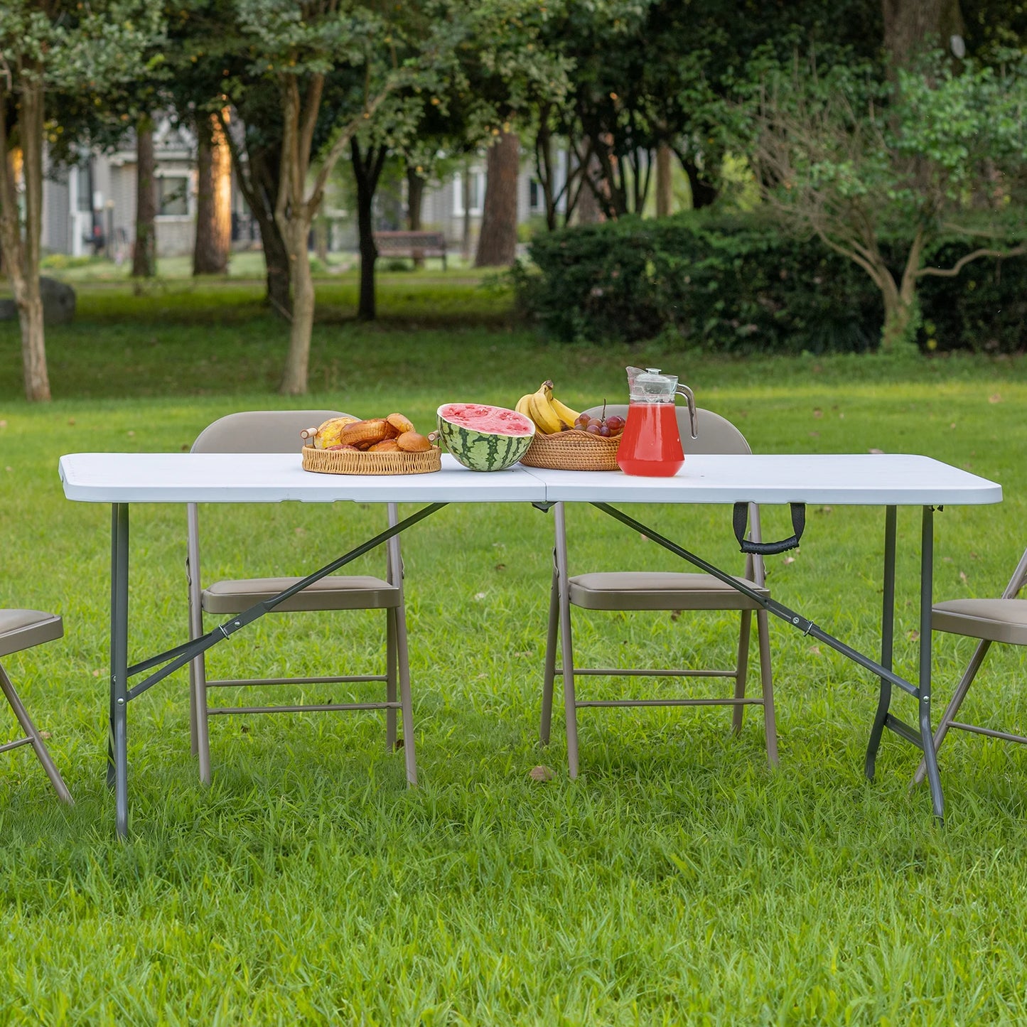 JHK Heavy Duty Folding Outdoor Table With Carrying Handle
