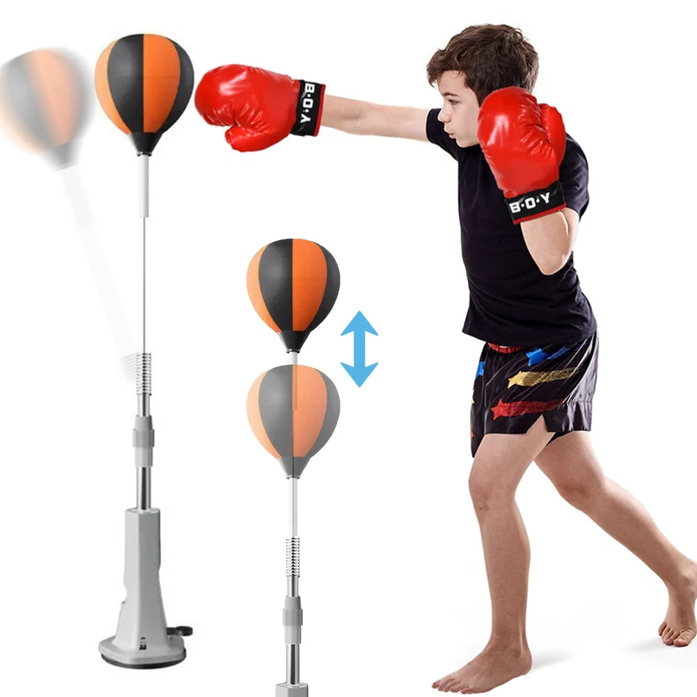 Shunmaii Punching Bag With Stand And Reflex Ball Set