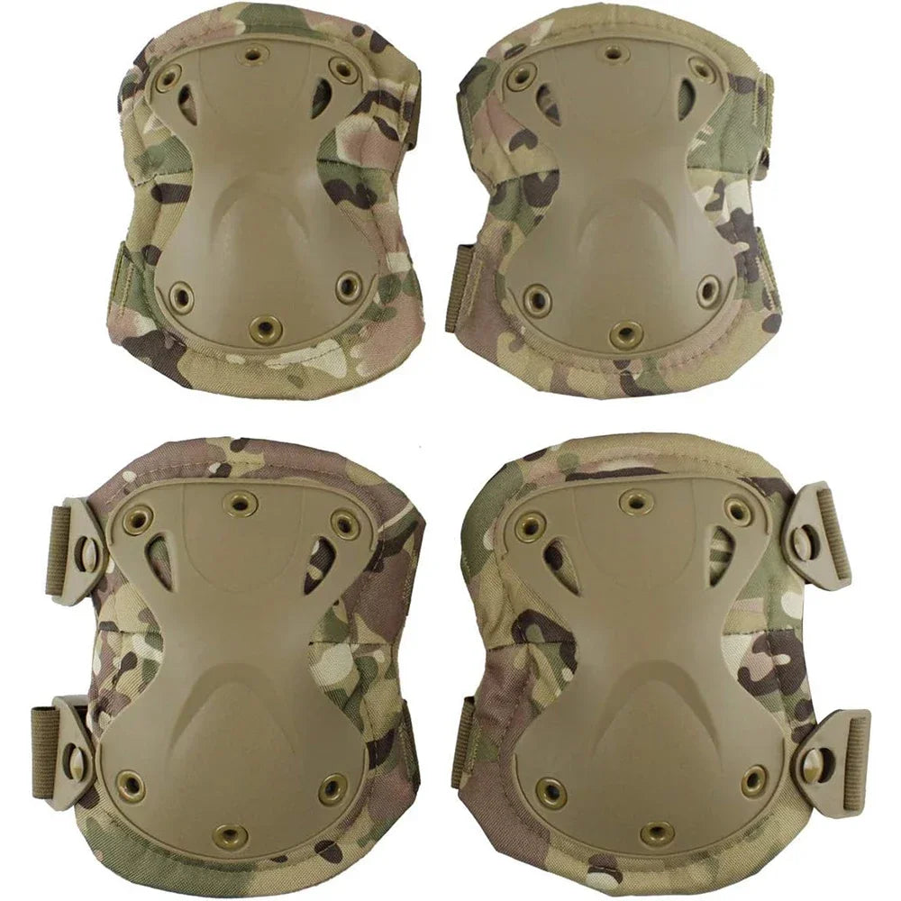2 Pairs Set Tactical Knee Pad Elbow Protector For Airsoft